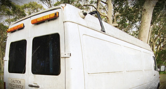 En un   Mercedes Benz Sprinter